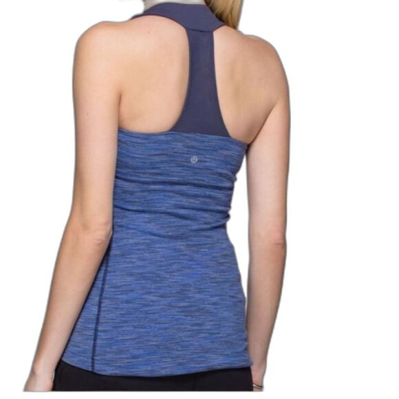 Lululemon Scoop Nec *Luon Wee Are From Space Blue 6 Tank top - Picture 2 of 13